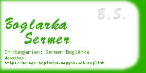 boglarka sermer business card
