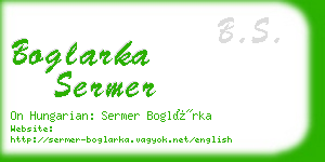 boglarka sermer business card